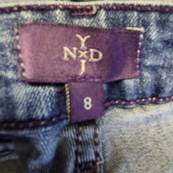 NYDJ (Not Your Daughter's Jeans) Patchwork Skinny Slim Ankle Jeans, 8 - Picture 4 of 13